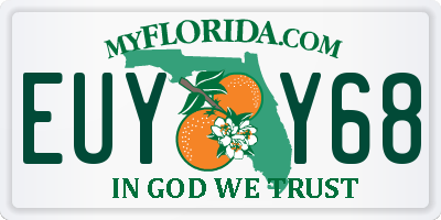 FL license plate EUYY68