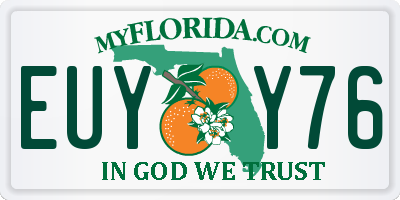FL license plate EUYY76