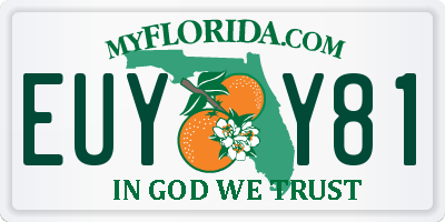 FL license plate EUYY81