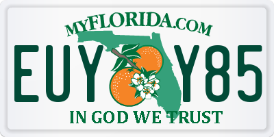 FL license plate EUYY85