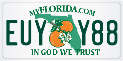 FL license plate EUYY88