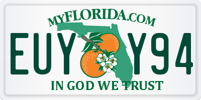 FL license plate EUYY94