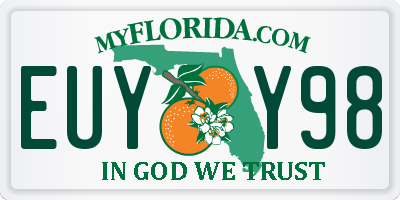 FL license plate EUYY98