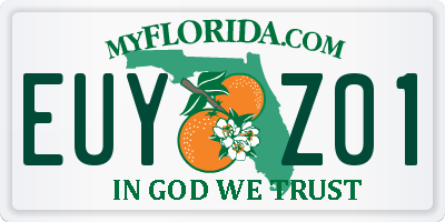 FL license plate EUYZ01