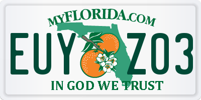 FL license plate EUYZ03