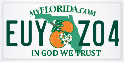 FL license plate EUYZ04