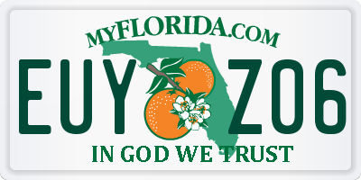 FL license plate EUYZ06