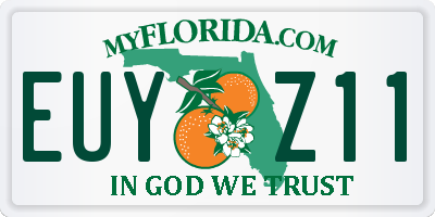 FL license plate EUYZ11