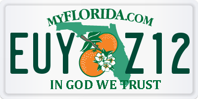 FL license plate EUYZ12