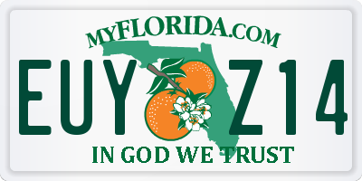 FL license plate EUYZ14