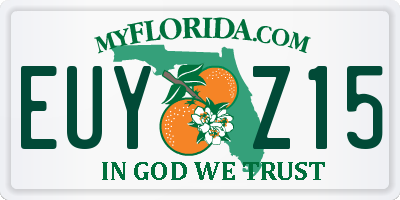 FL license plate EUYZ15