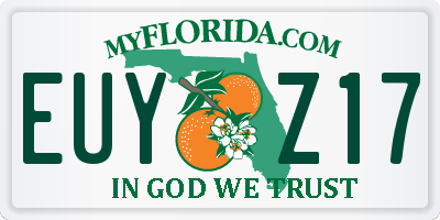 FL license plate EUYZ17
