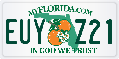 FL license plate EUYZ21