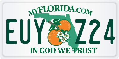 FL license plate EUYZ24