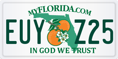 FL license plate EUYZ25