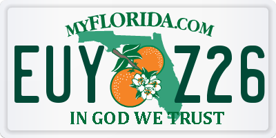 FL license plate EUYZ26
