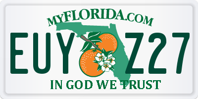 FL license plate EUYZ27
