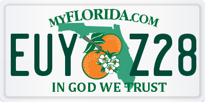 FL license plate EUYZ28