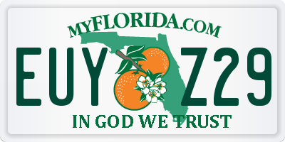 FL license plate EUYZ29