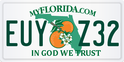 FL license plate EUYZ32