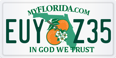 FL license plate EUYZ35