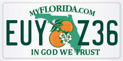 FL license plate EUYZ36
