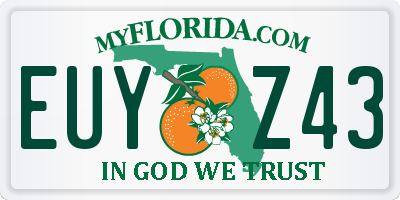 FL license plate EUYZ43