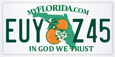 FL license plate EUYZ45