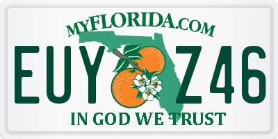 FL license plate EUYZ46