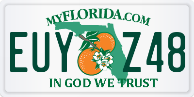 FL license plate EUYZ48