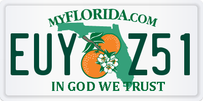 FL license plate EUYZ51