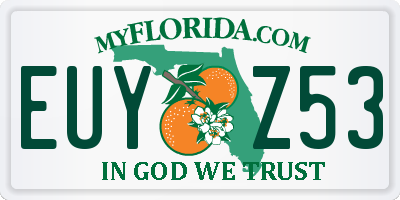 FL license plate EUYZ53
