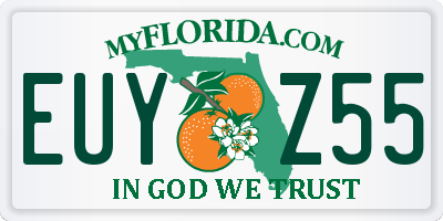 FL license plate EUYZ55