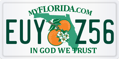 FL license plate EUYZ56
