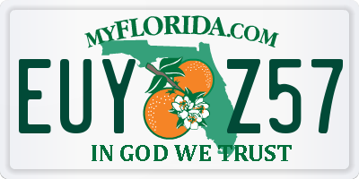 FL license plate EUYZ57