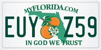 FL license plate EUYZ59