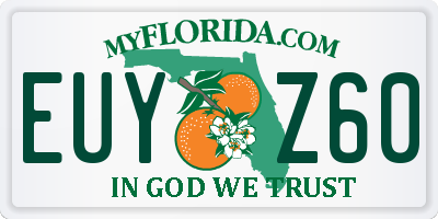 FL license plate EUYZ60