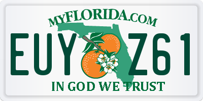 FL license plate EUYZ61