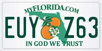 FL license plate EUYZ63