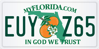 FL license plate EUYZ65