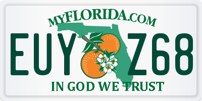 FL license plate EUYZ68