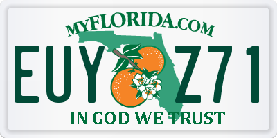FL license plate EUYZ71