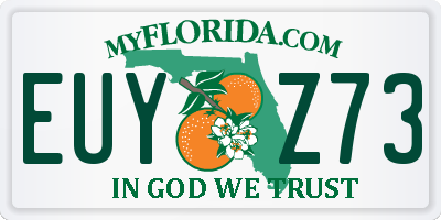 FL license plate EUYZ73