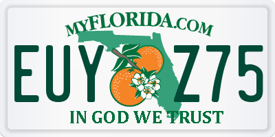 FL license plate EUYZ75