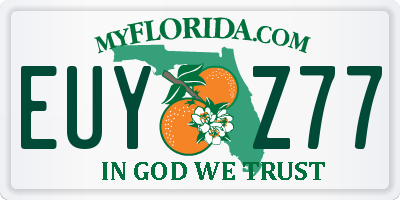 FL license plate EUYZ77