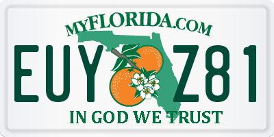 FL license plate EUYZ81
