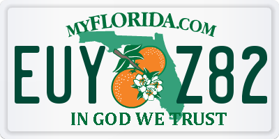 FL license plate EUYZ82