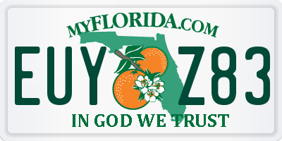 FL license plate EUYZ83