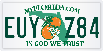 FL license plate EUYZ84
