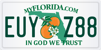 FL license plate EUYZ88